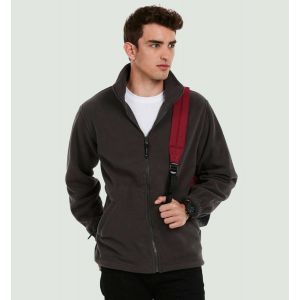 Fleece Jacket Navy UC601 with White Belmont Embroidery